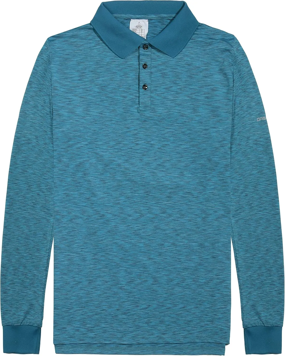 Men's Quick Dry Long Sleeve Polo Shirt Moisture Wicking UV Protection Sports T-Shirt