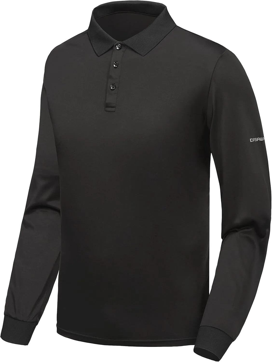 Men's Quick Dry Long Sleeve Polo Shirt Moisture Wicking UV Protection Sports T-Shirt