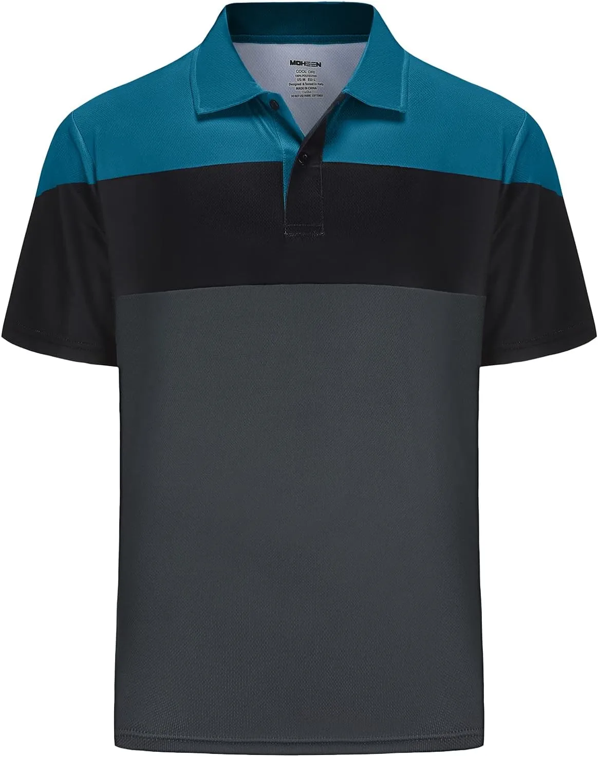 Mens Short Sleeve Golf Polo Shirts Dry Fit Moisture Wicking Performance Casual Sports Polo Shirts for Men