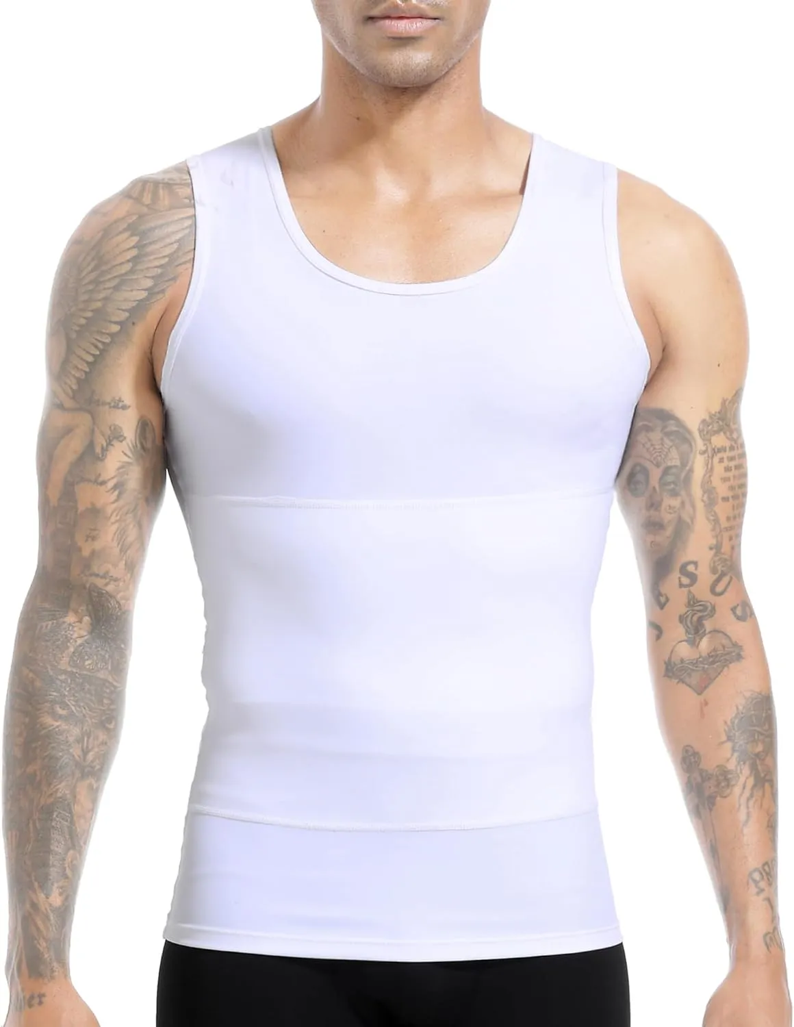 Mens Slimming Body Shaper Vest, Gynecomastia Compression Shirt Shapewear, Abs Abdomen Undershirts, Tummy Control Tank Top
