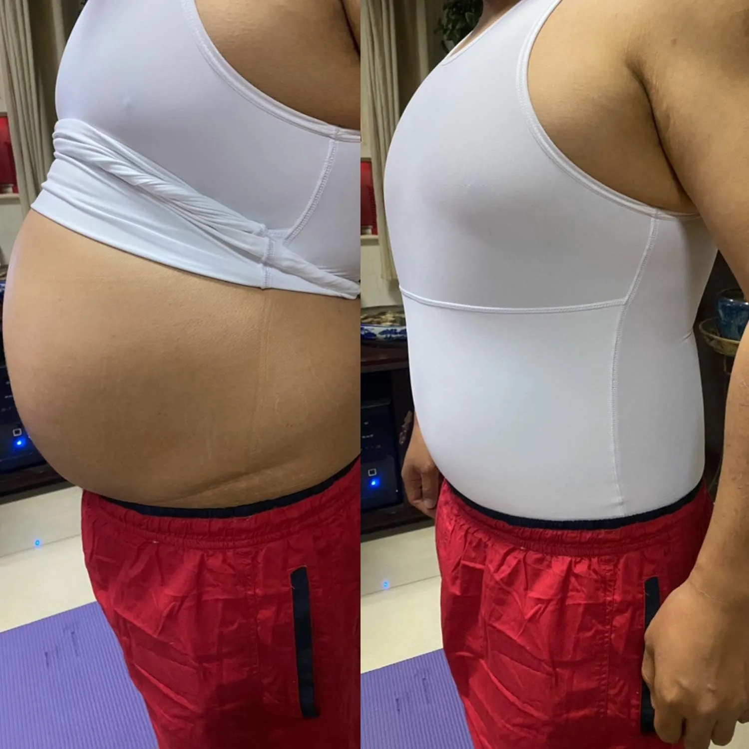 Mens Slimming Body Shaper Vest, Gynecomastia Compression Shirt Shapewear, Abs Abdomen Undershirts, Tummy Control Tank Top