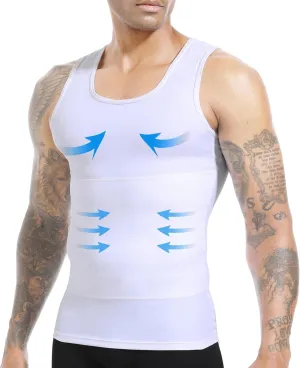 Mens Slimming Body Shaper Vest, Gynecomastia Compression Shirt Shapewear, Abs Abdomen Undershirts, Tummy Control Tank Top