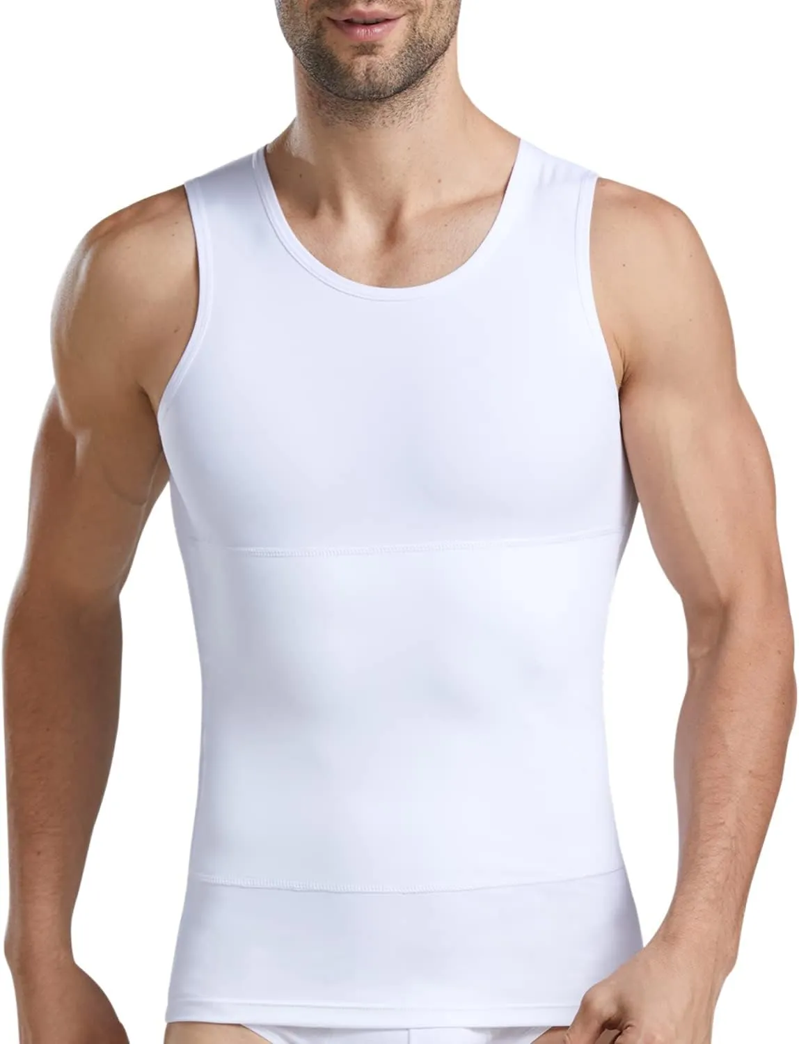 Mens Slimming Body Shaper Vest, Gynecomastia Compression Shirt Shapewear, Abs Abdomen Undershirts, Tummy Control Tank Top