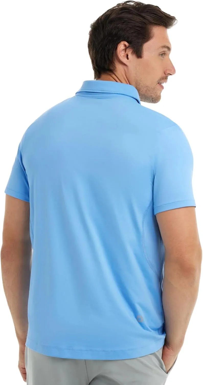 Men's UPF 50  UV Sun Protection Short Sleeve Active Polo Shirt