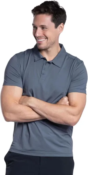 Men's UPF 50  UV Sun Protection Short Sleeve Active Polo Shirt