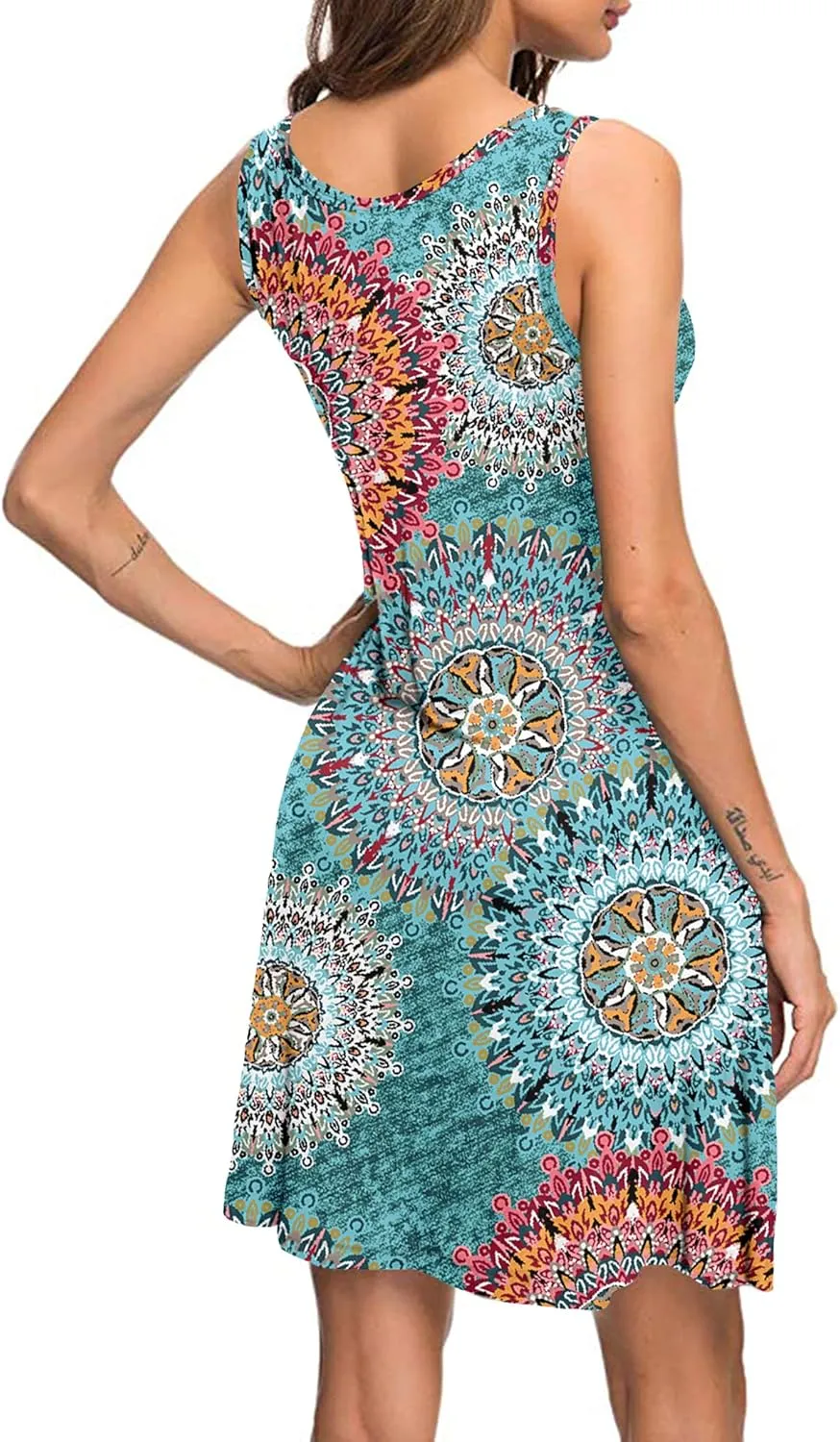 MISFAY Women's Summer Casual T Shirt Dresses Beach Cover up Tank Dress