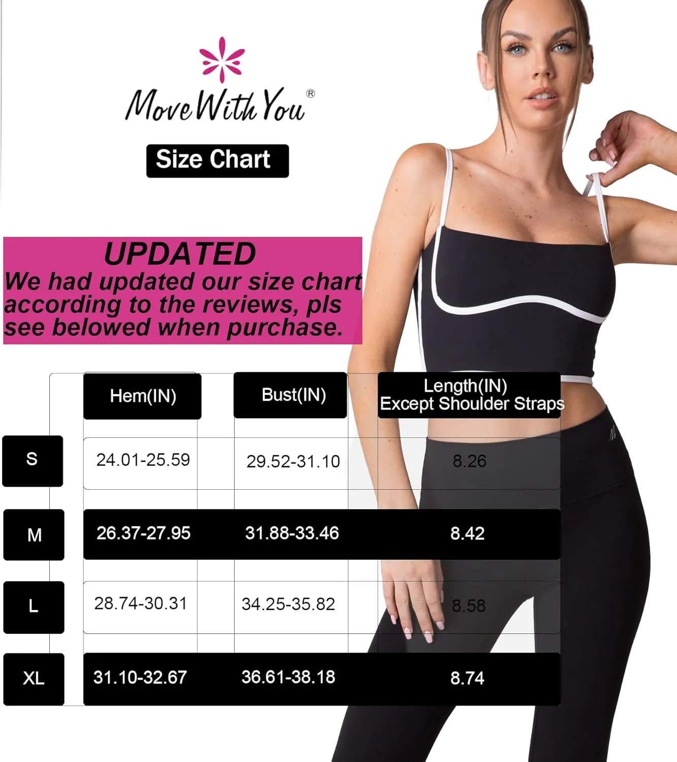 Move With You Sleeveless Spaghetti Strap Padded Sports Bra Tank Tops Square Neck Double Layer Workout Fitness Basic Crop Tops
