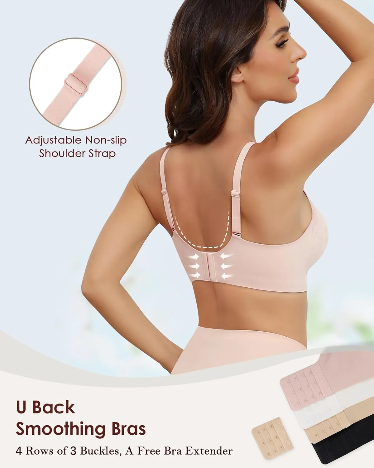 No Underwire Sheer Mesh V-Neck Bra Lace Soft Support Comfort Bra for Women Everyday T-Shirt Bralette