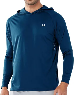 NORTHYARD Men's UPF 50  Hoodie Shirts Long Sleeve Sun Protection Fishing Swim Lightweight UV SPF Running Rash Guard Quick Dry