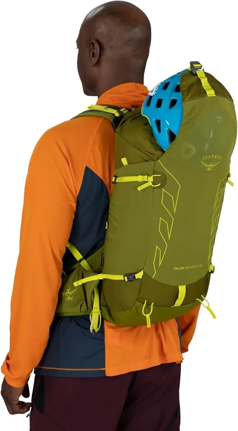 Osprey Talon Velocity 20L Men's Hiking Backpack, Dark Charcoal/Tumbleweed, S/M
