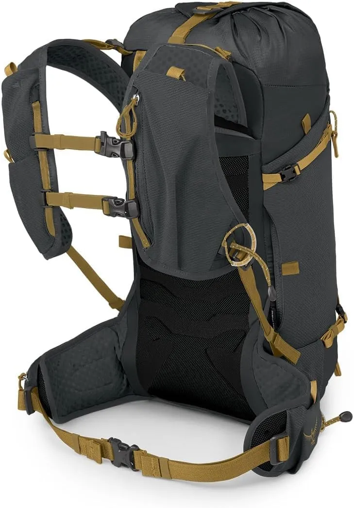 Osprey Talon Velocity 20L Men's Hiking Backpack, Dark Charcoal/Tumbleweed, S/M