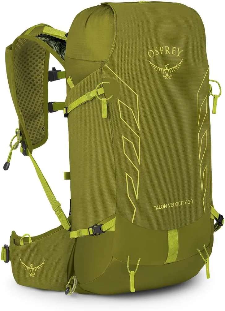 Osprey Talon Velocity 20L Men's Hiking Backpack, Matcha Green/Lemongrass, S/M