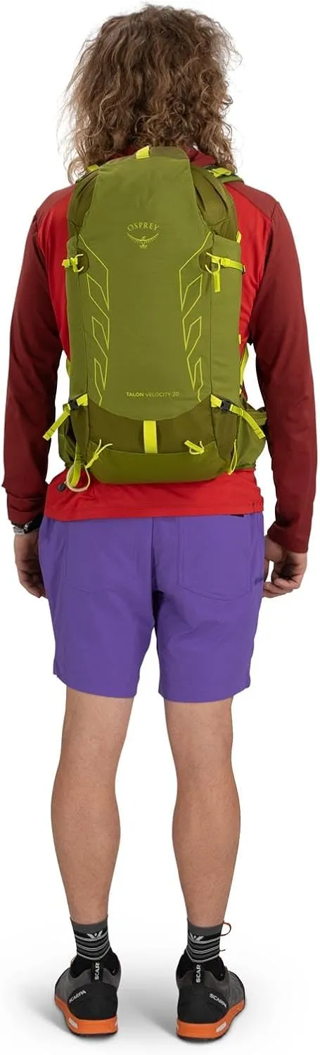 Osprey Talon Velocity 20L Men's Hiking Backpack, Matcha Green/Lemongrass, S/M
