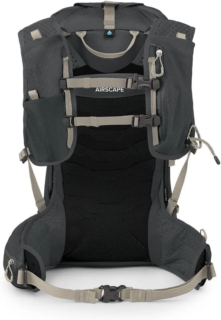 Osprey Tempest Velocity 20L Women's Hiking Backpack, Dark Charcoal/Chiru Tan, WM/L