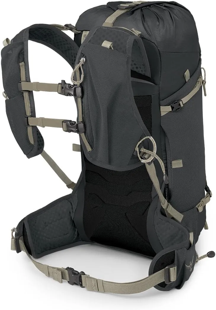 Osprey Tempest Velocity 20L Women's Hiking Backpack, Dark Charcoal/Chiru Tan, WM/L