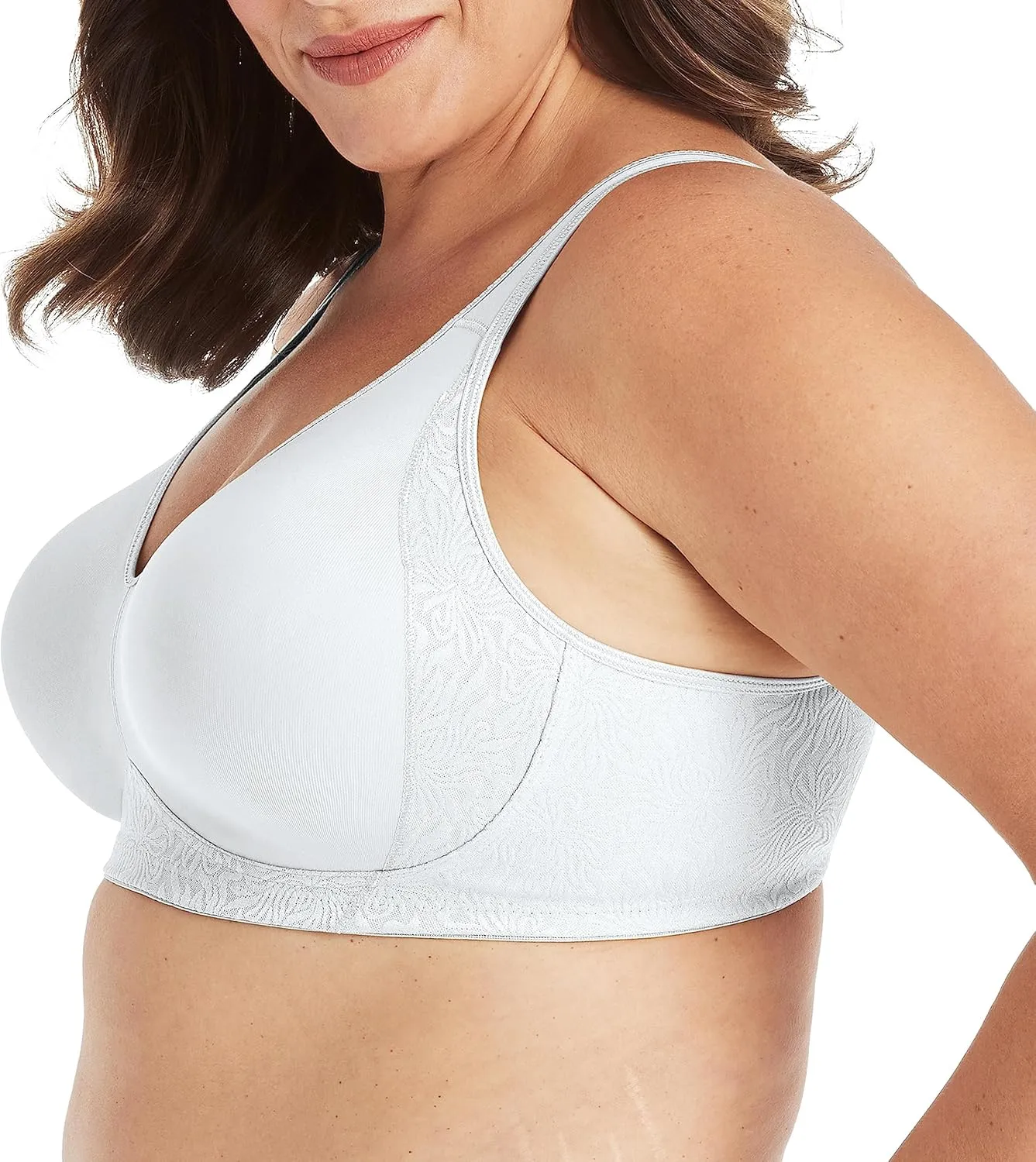 Playtex Women's Smoothing Wireless Bra, 18 Hour Plus-Size T-Shirt Bras Available, No Show, 4049