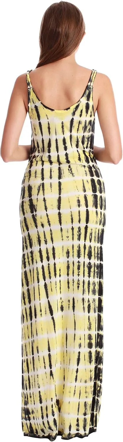 Riviera Sun Tie Dye Braided Strap Long Dresses 25002