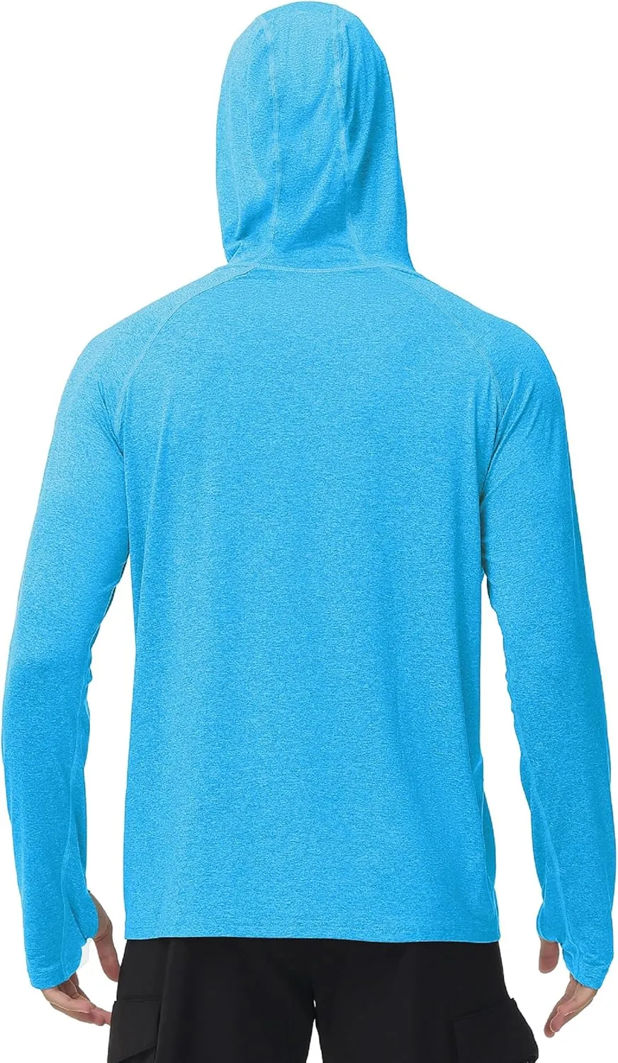 Roadbox Mens UPF 50  Fishing Shirts, Long Sleeve UV Sun Hoodie, Hiking Running Swim Athletic Workout Shirt