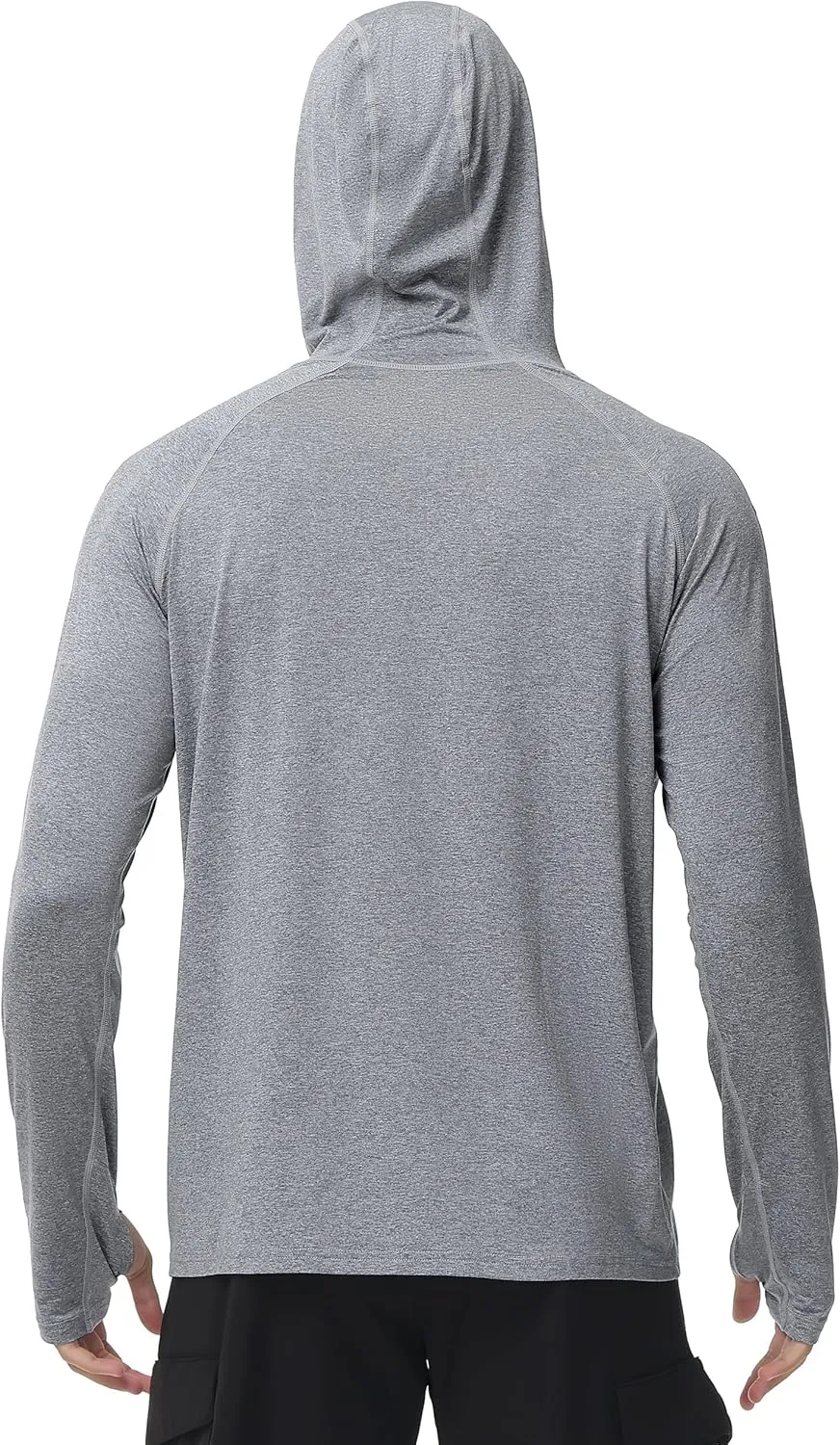 Roadbox Mens UPF 50  Fishing Shirts, Long Sleeve UV Sun Hoodie, Hiking Running Swim Athletic Workout Shirt