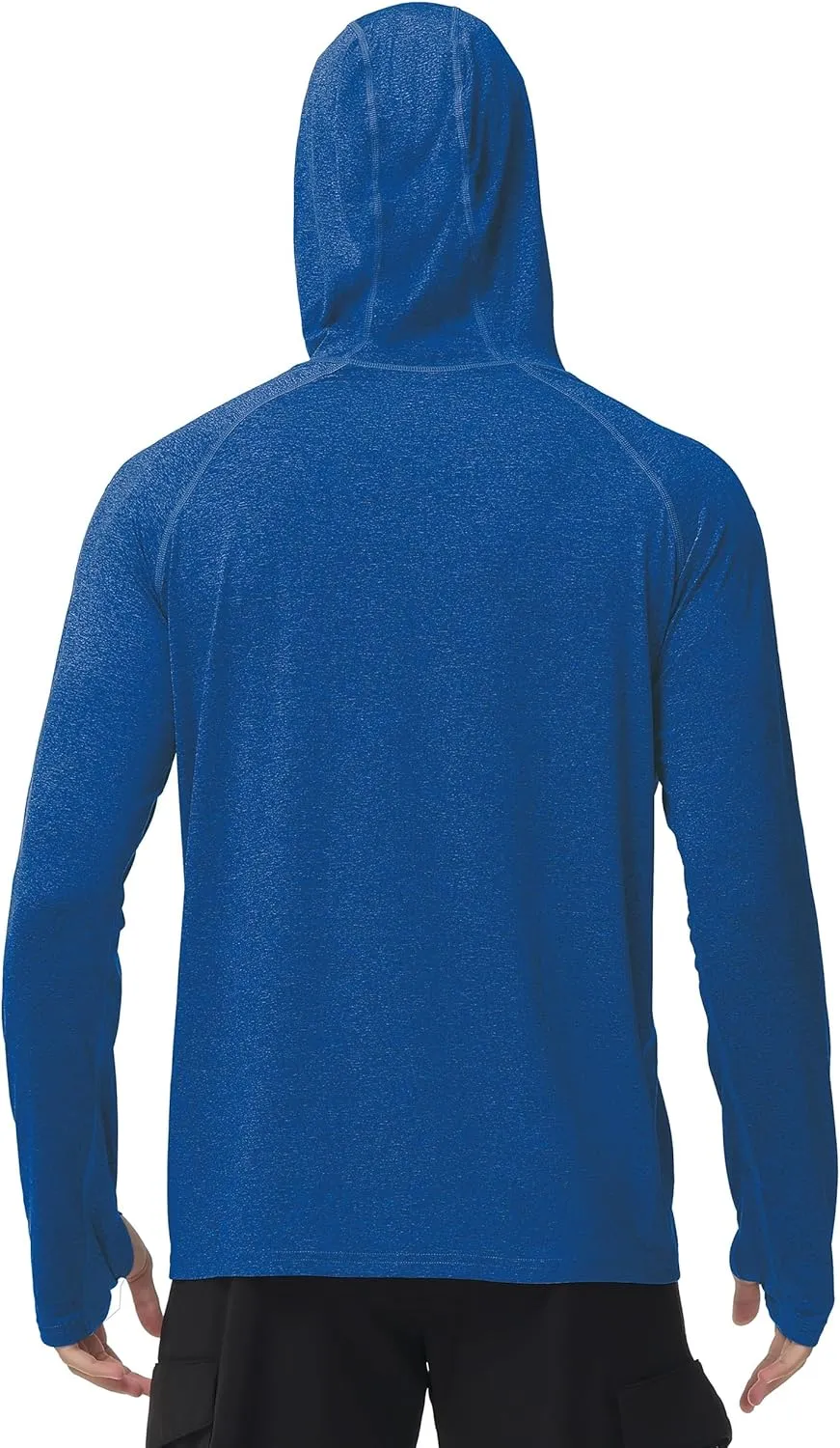 Roadbox Mens UPF 50  Fishing Shirts, Long Sleeve UV Sun Hoodie, Hiking Running Swim Athletic Workout Shirt