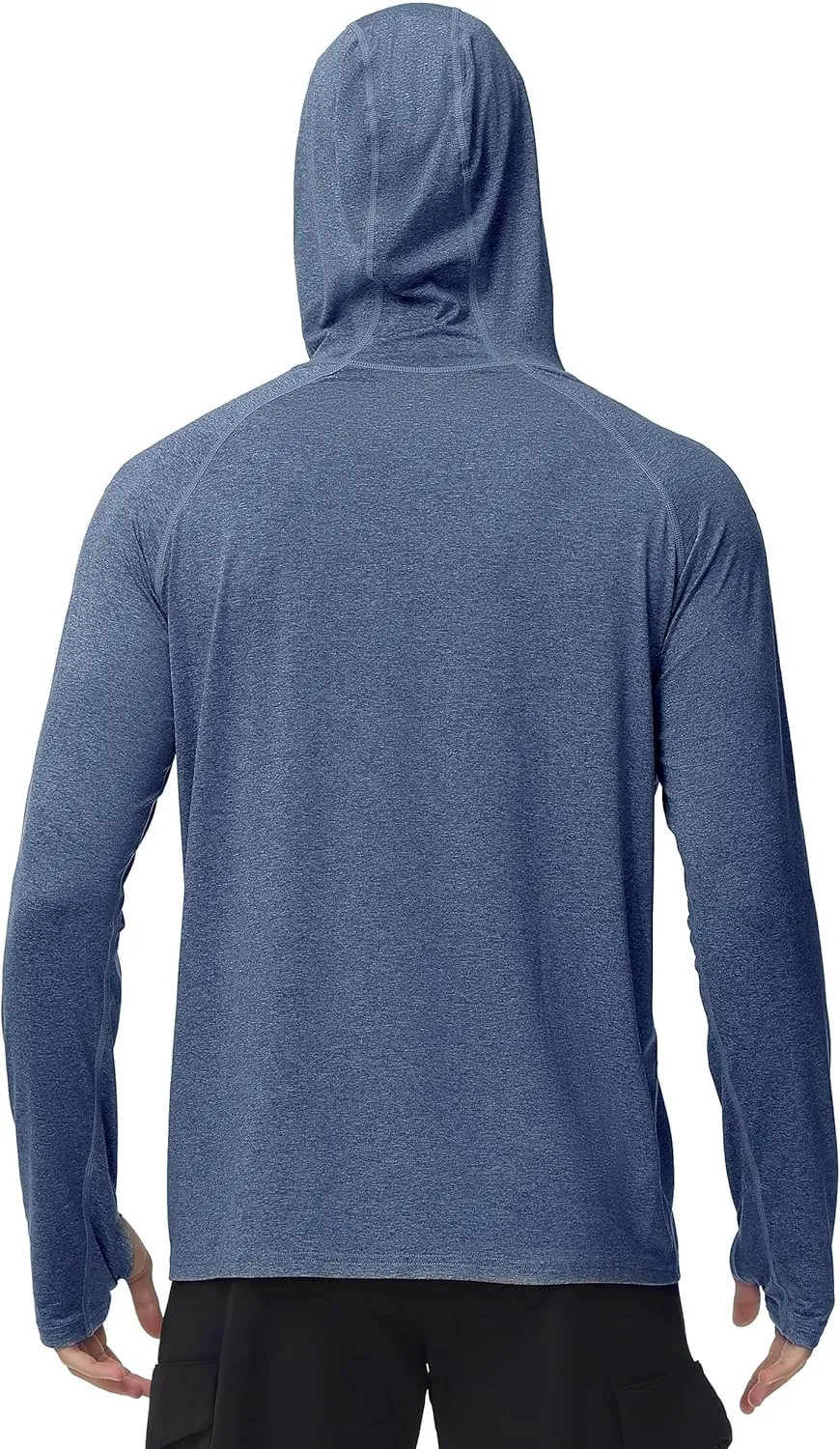 Roadbox Mens UPF 50  Fishing Shirts, Long Sleeve UV Sun Hoodie, Hiking Running Swim Athletic Workout Shirt