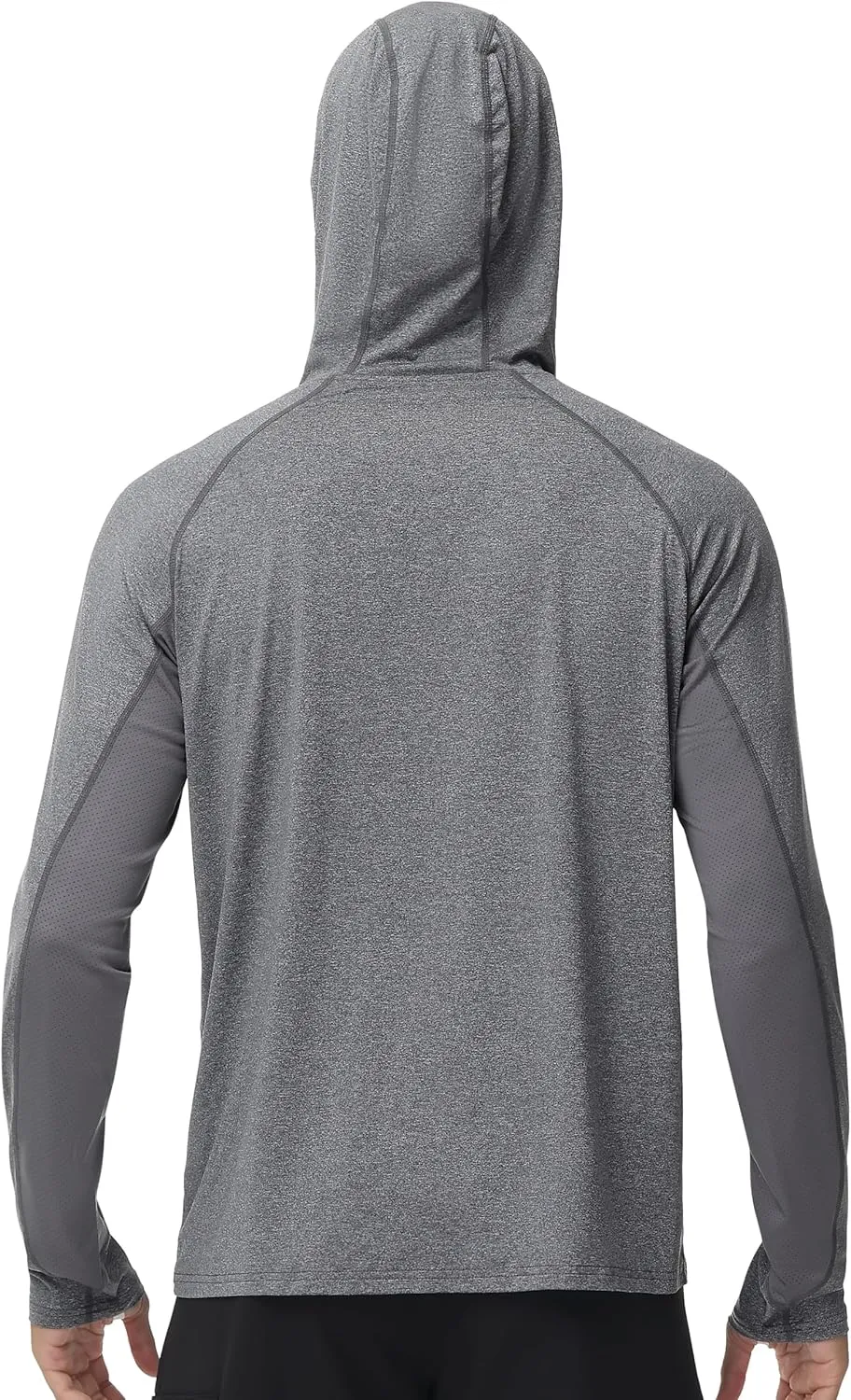 Roadbox Mens UPF 50  Fishing Shirts, Long Sleeve UV Sun Hoodie, Hiking Running Swim Athletic Workout Shirt