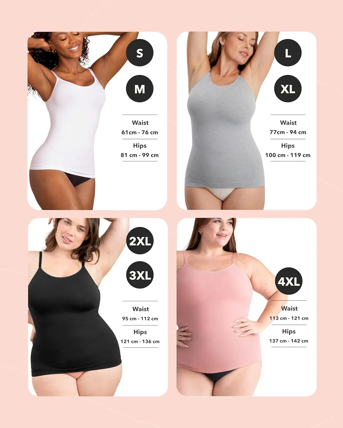 SHAPERMINT Womens Tops - Scoop Neck Cami Body Shaper for Women, Shapewear Tummy Control, Camisole Tank Tops for Women