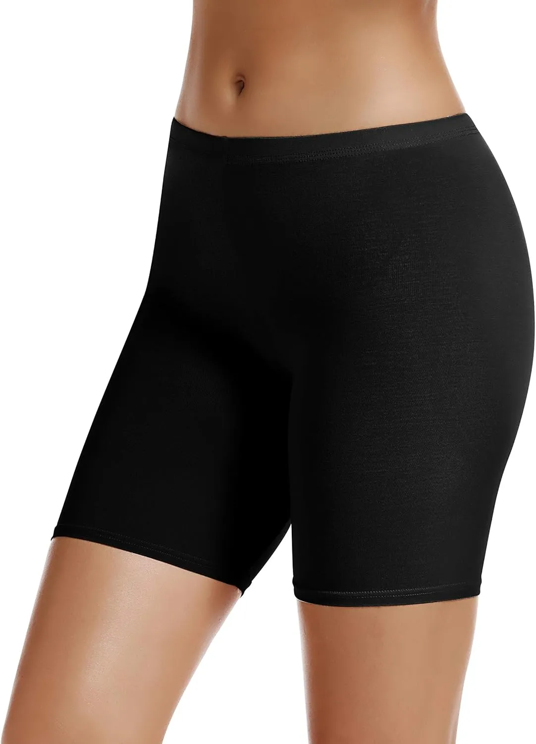 Slip Shorts Modal Fabric Stretch Smooth Boyshorts for Yoga Bike Short Boxer Briefs (4 Pack)