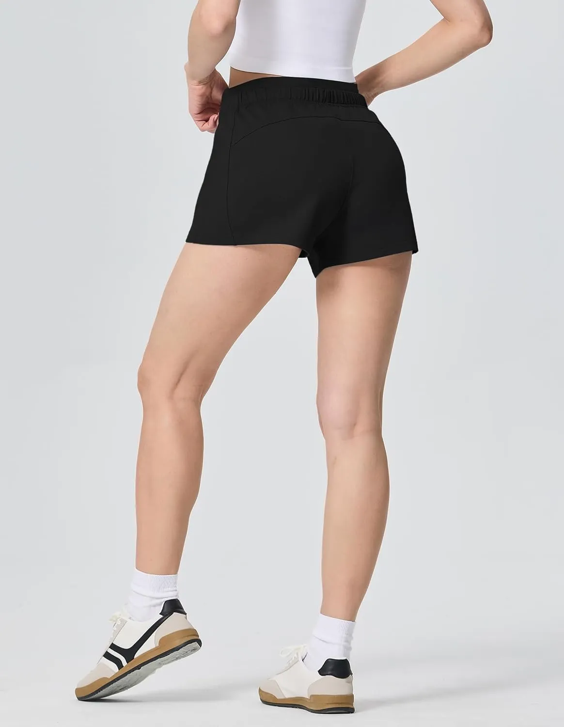 SPECIALMAGIC Women's Casual Sweat Shorts with Pockets 3 Inch Summer Cotton Drawstring Workout Running Lounge Shorts
