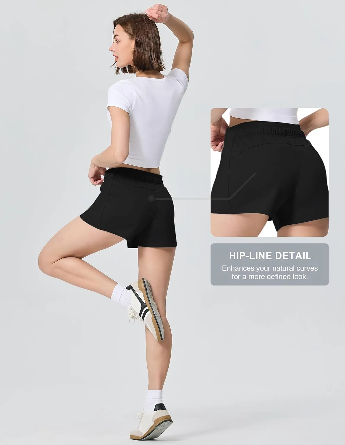 SPECIALMAGIC Women's Casual Sweat Shorts with Pockets 3 Inch Summer Cotton Drawstring Workout Running Lounge Shorts