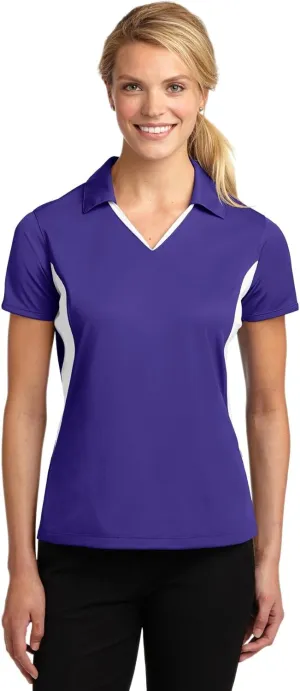 SPORT-TEK Women's Side Blocked Micropique Sport Wick Polo