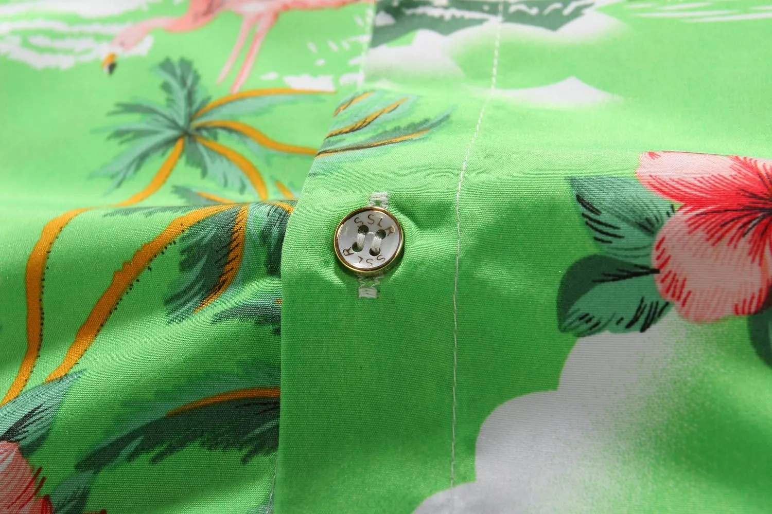 SSLR Pack Hawaiian Shirt for Men Flamingo Short Sleeve Casual Button Down Shirts Summer Beach Shirt