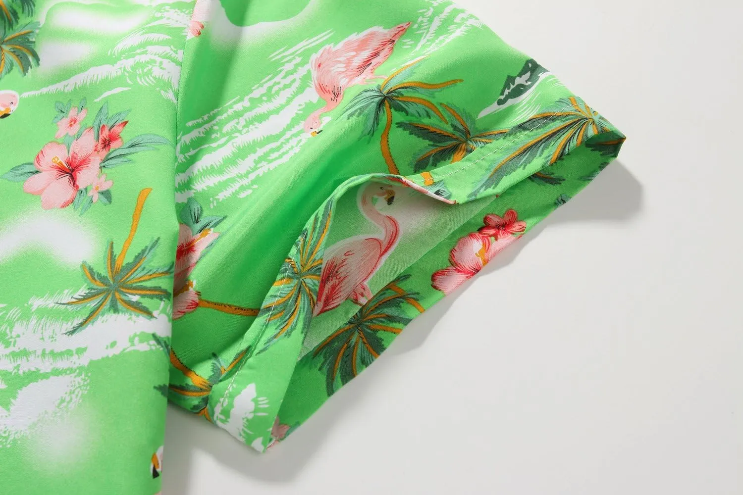 SSLR Pack Hawaiian Shirt for Men Flamingo Short Sleeve Casual Button Down Shirts Summer Beach Shirt