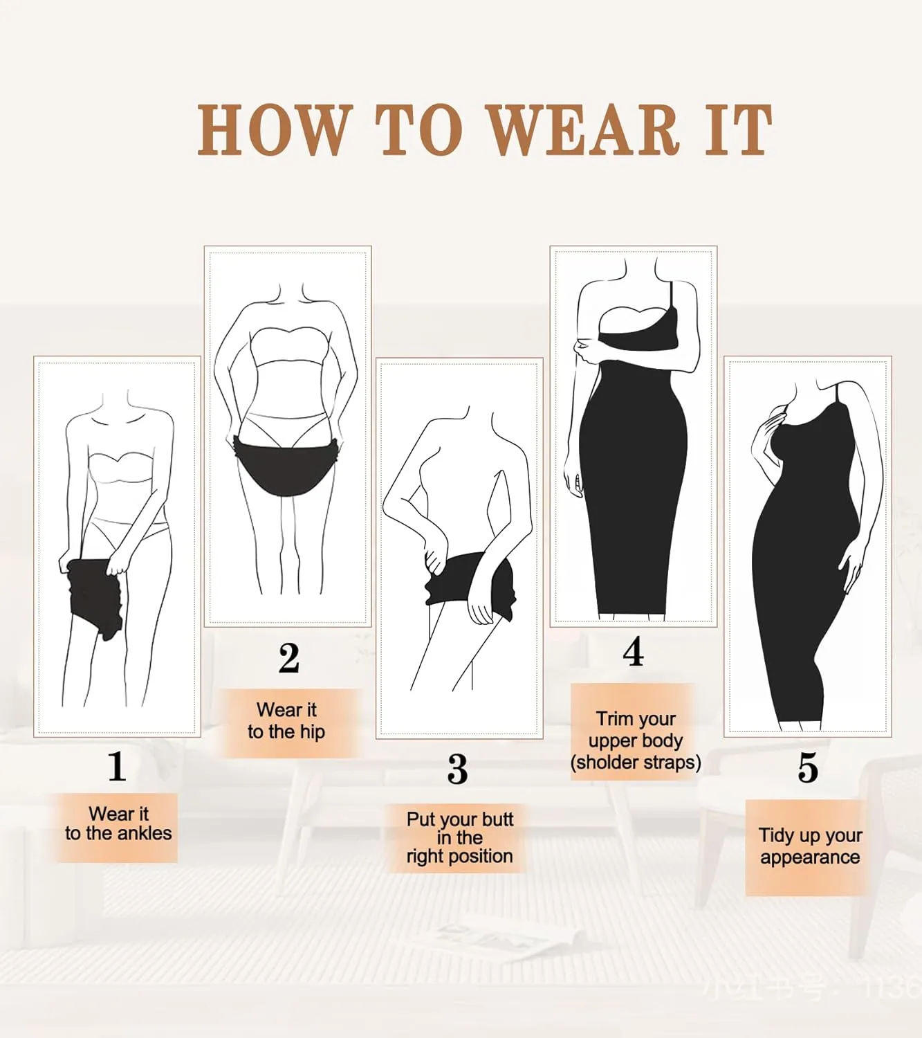 Strapless Shapewear Slip for Under Dresses, Full Slip Dress for Women, Tummy Control Seamless Body Shaper