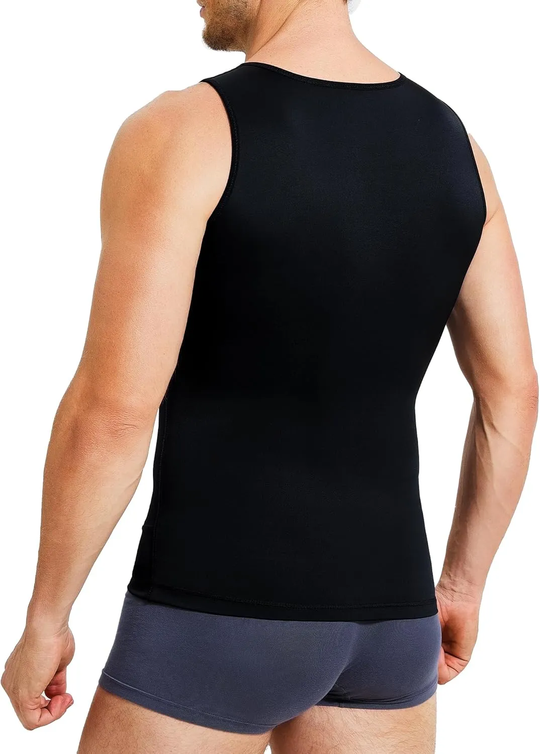 TAILONG Compression Shirt Men Shapewear Slimming Body Shaper Vest Compression Tank Top Undershirt