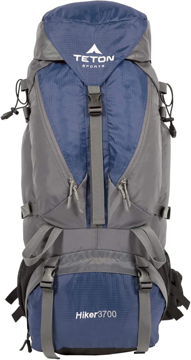 TETON Sports Hiker 3700 Ultralight Internal Frame High-Performance Backpack for Hiking, Camping, Travel, and Outdoor Activities; 60L, Navy