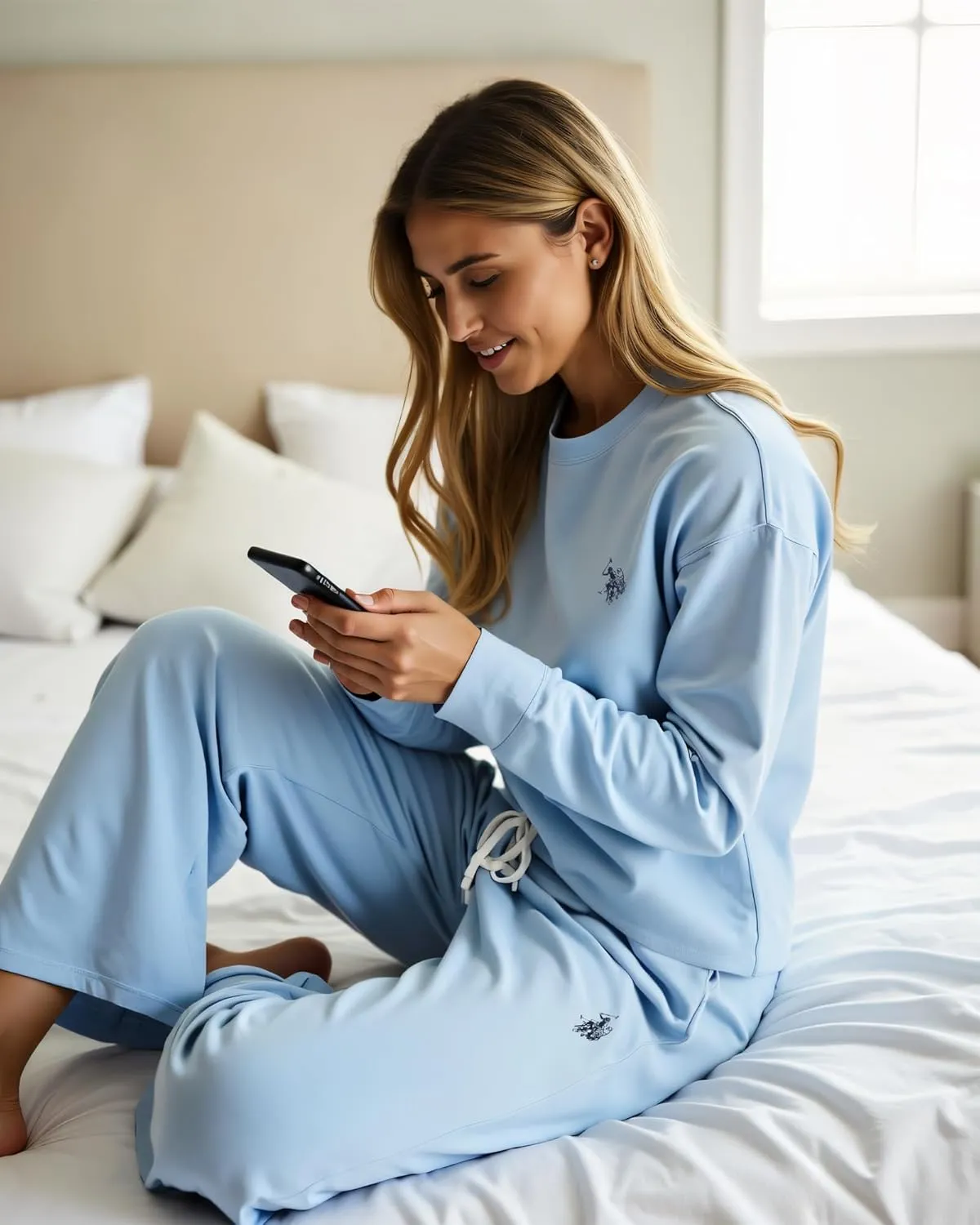 U.S. Polo Assn. Lounge Sets for Women, Tracksuit Sets for Women 2 Piece with Top and Wide Leg Sweatpants