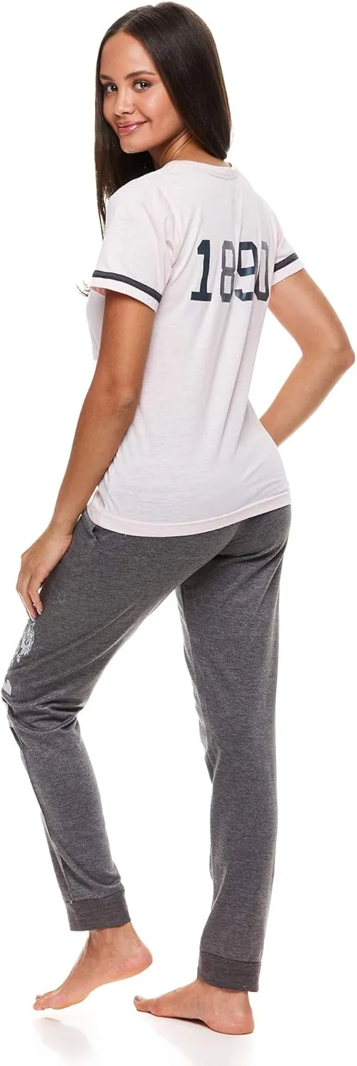 U.S. Polo Assn. Womens Pajama Set - Short Sleeve Shirt and Pajama Pants Sleepwear and Lounge Sets for Women