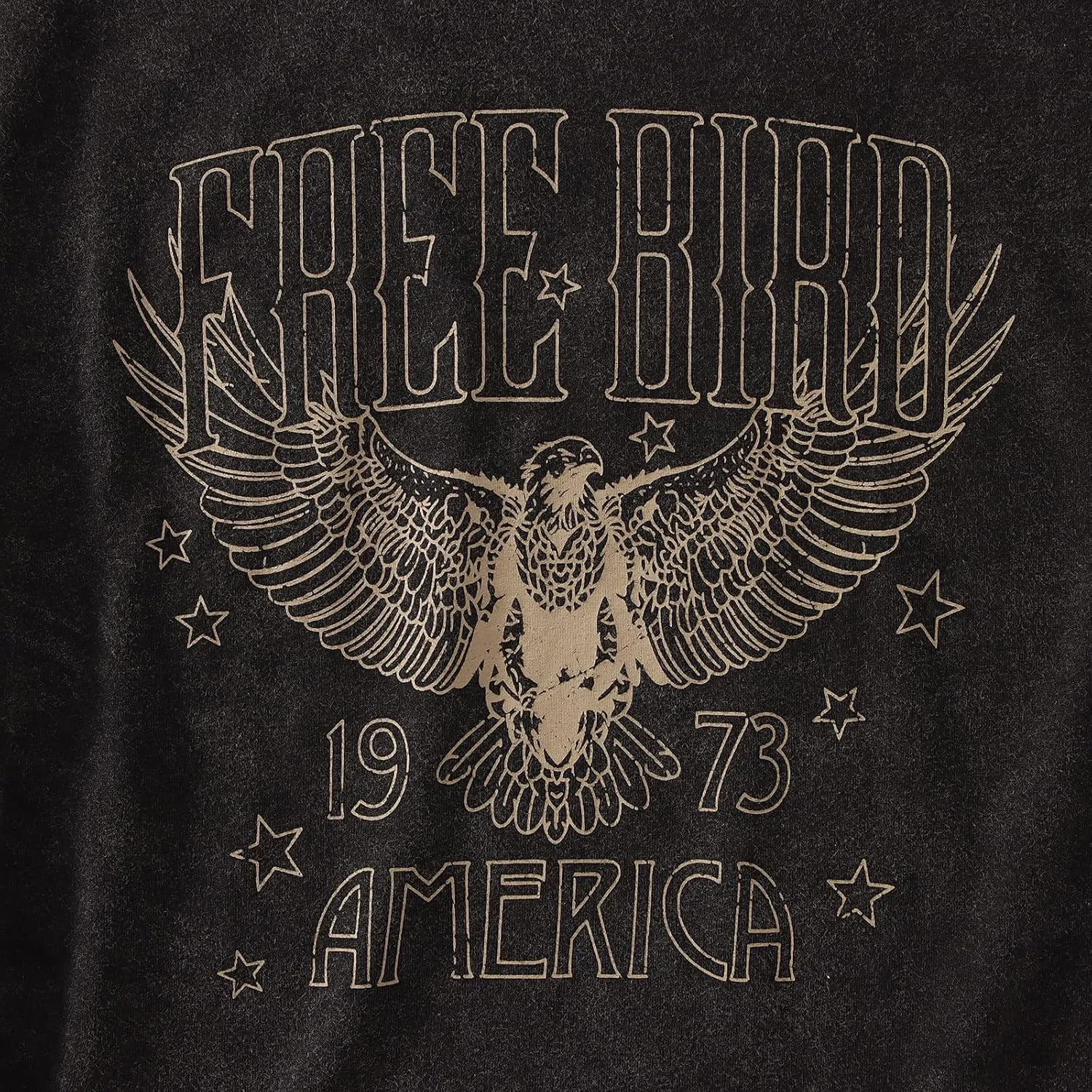 Vintage Rock Band T-Shirts for Women Retro Free Bird Eagle Graphic Country Music Tees Casual Loose Short Sleeve Tops