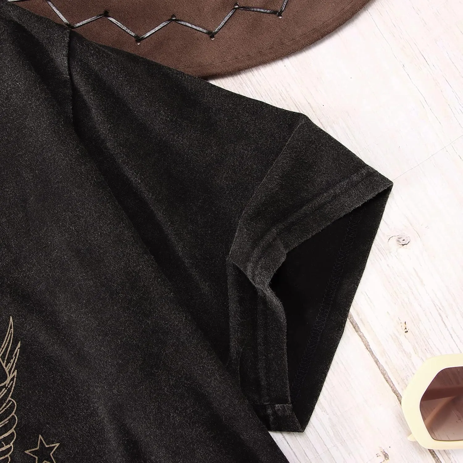 Vintage Rock Band T-Shirts for Women Retro Free Bird Eagle Graphic Country Music Tees Casual Loose Short Sleeve Tops
