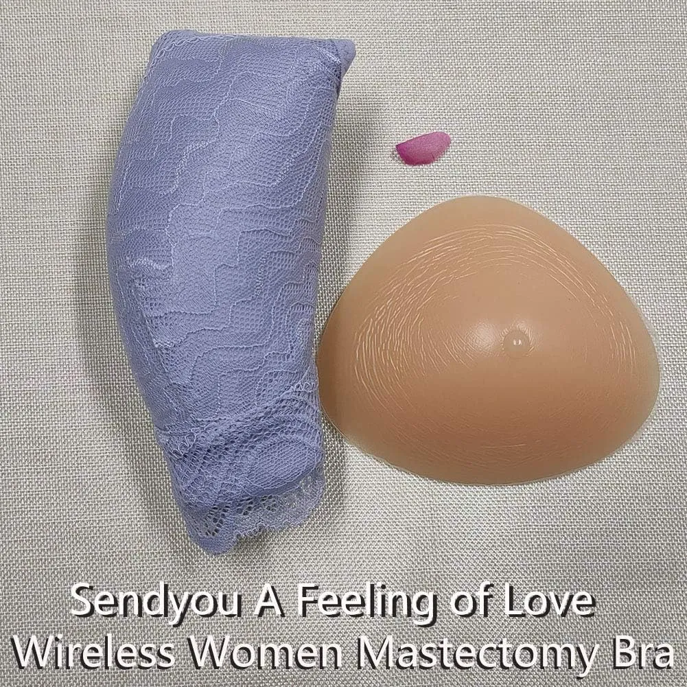Women Everyday Bra for Mastectomy Silicone Breast Inserts