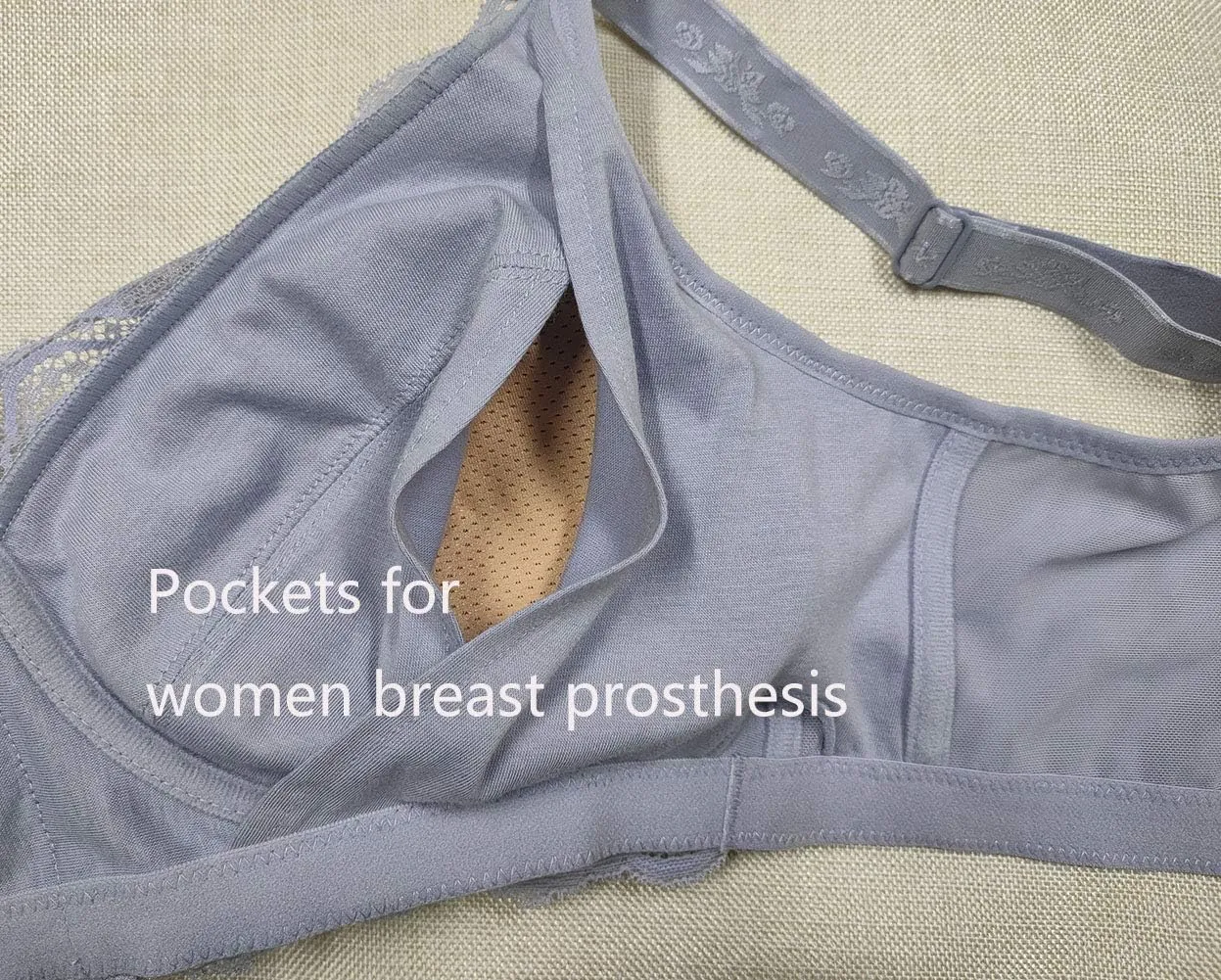 Women Everyday Bra for Mastectomy Silicone Breast Inserts