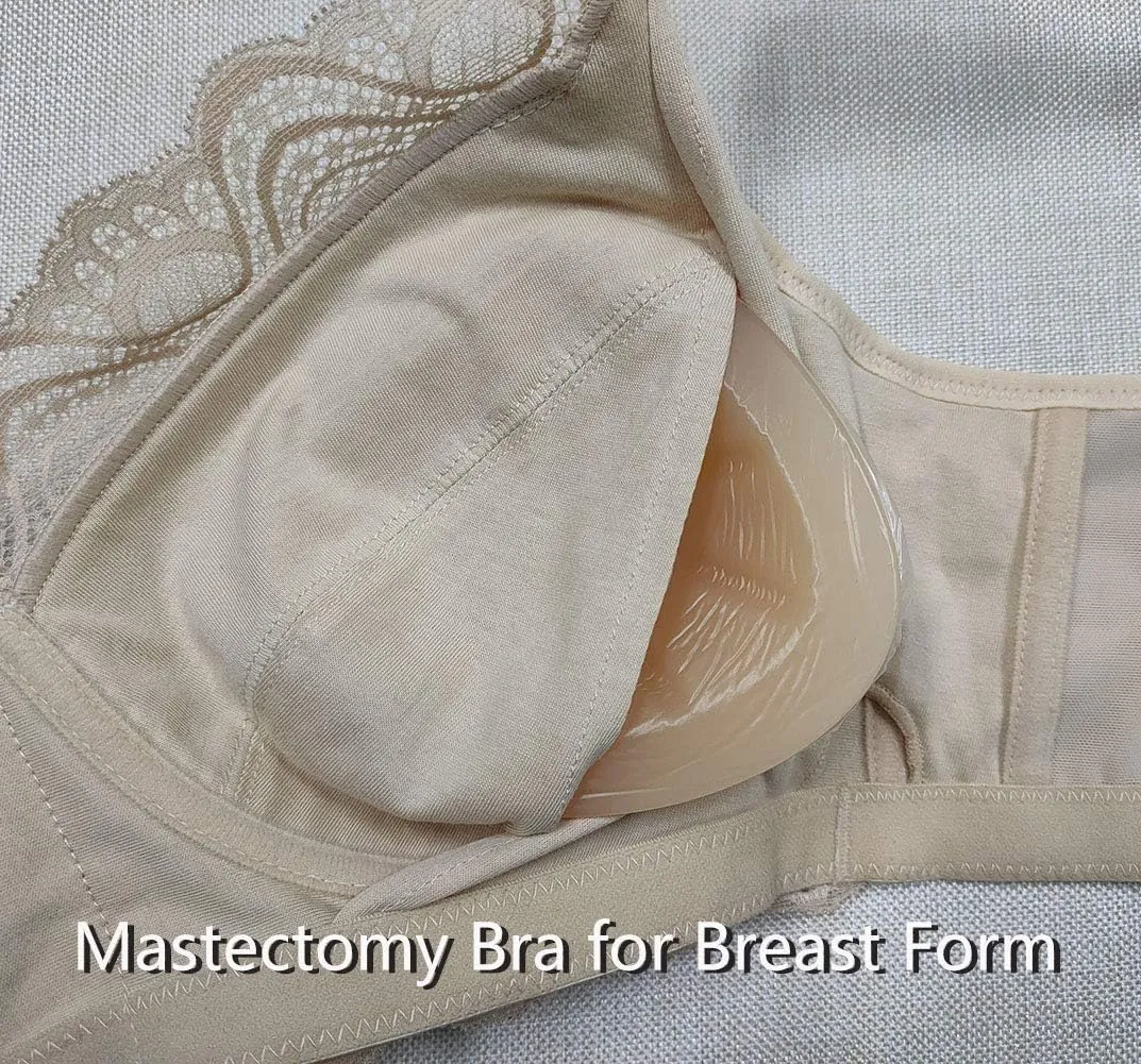 Women Everyday Bra for Mastectomy Silicone Breast Inserts