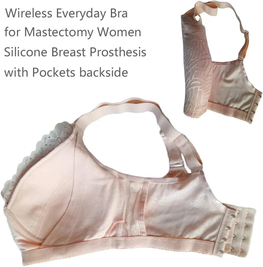 Women Everyday Bra for Mastectomy Silicone Breast Inserts