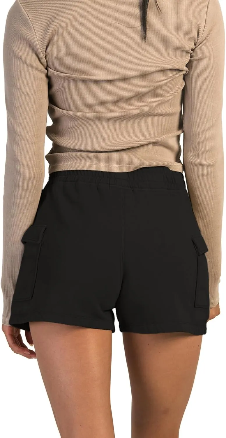 Women Workout Fitness Lounge Comfy Sweat Shorts Athletic Running Drawstring Terry Cotton Shorts