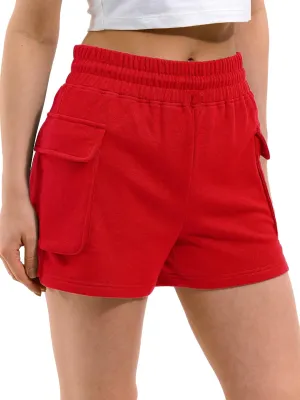 Women Workout Fitness Lounge Comfy Sweat Shorts Athletic Running Drawstring Terry Cotton Shorts
