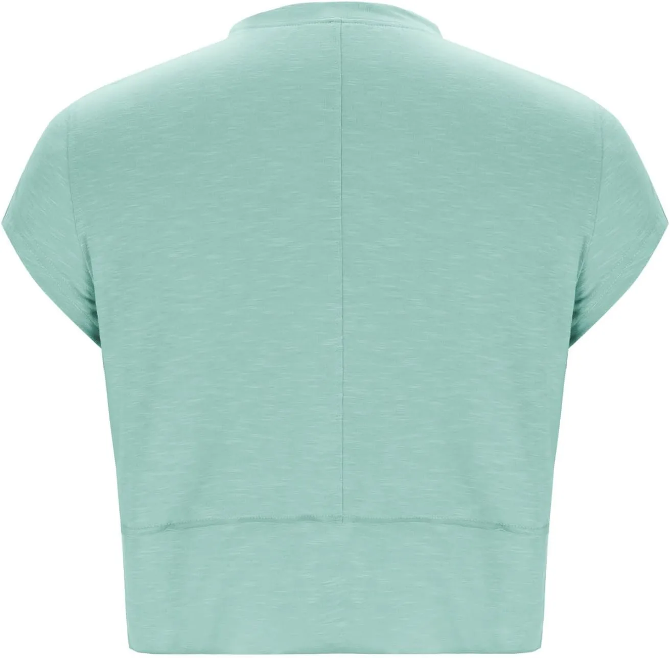 Women's Athletic T-Shirts Fashion Irregular Hem Crewneck Cap Sleeve Cropped Tops Lightweight Breathable Yoga Gym Tees