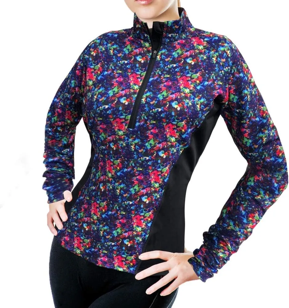 Women's Tennis Golf Running Pullover Sports Jacket, Half Zip, Pocket