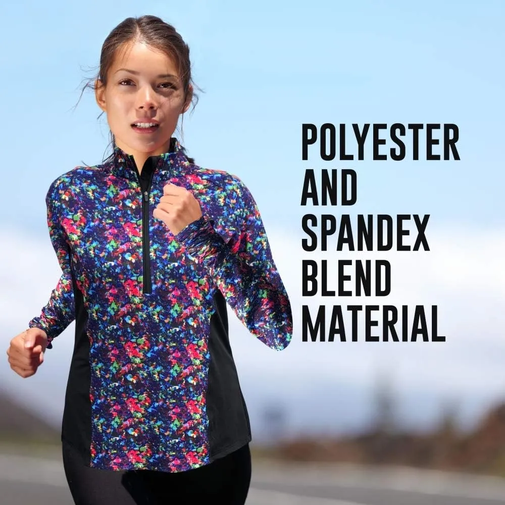 Women's Tennis Golf Running Pullover Sports Jacket, Half Zip, Pocket