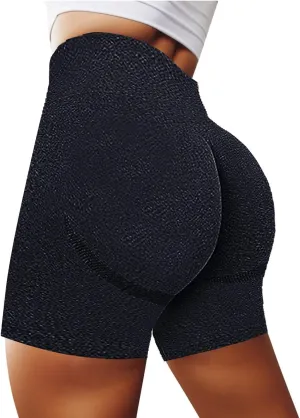 Yoga Shorts for Women Lightweight High Rise Bike Shorts Butt Lifting Tummy Control Ruched Booty Yoga Short Pants